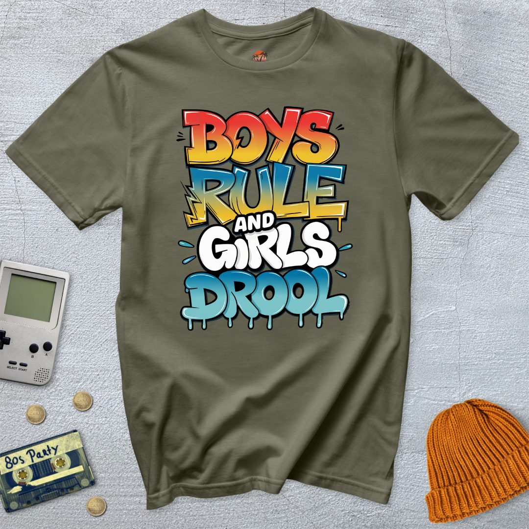 Printify T-Shirt Military Green / S Boys Rule - Shirt