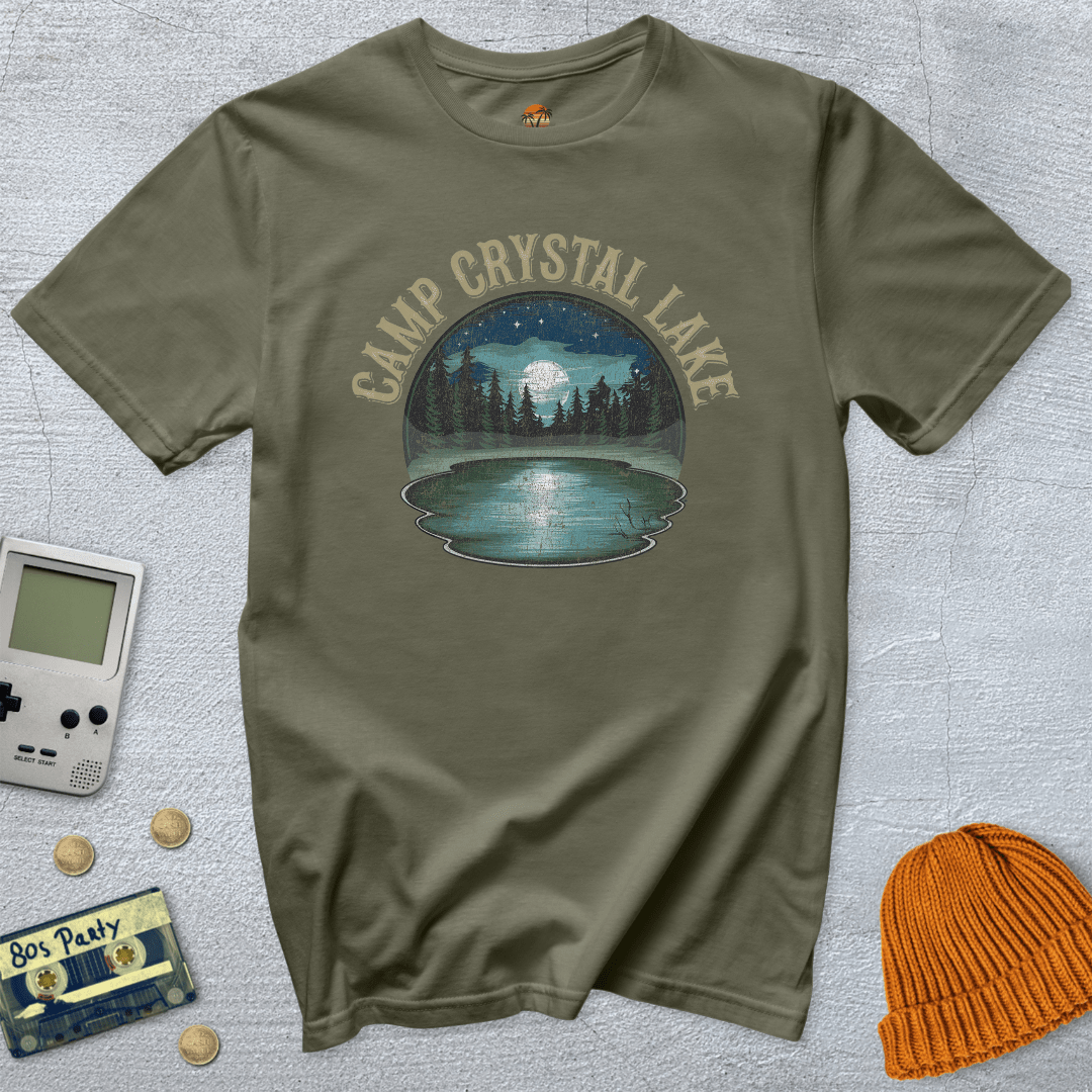 Printify T-Shirt Military Green / S Camp Crystal Lake - Shirt