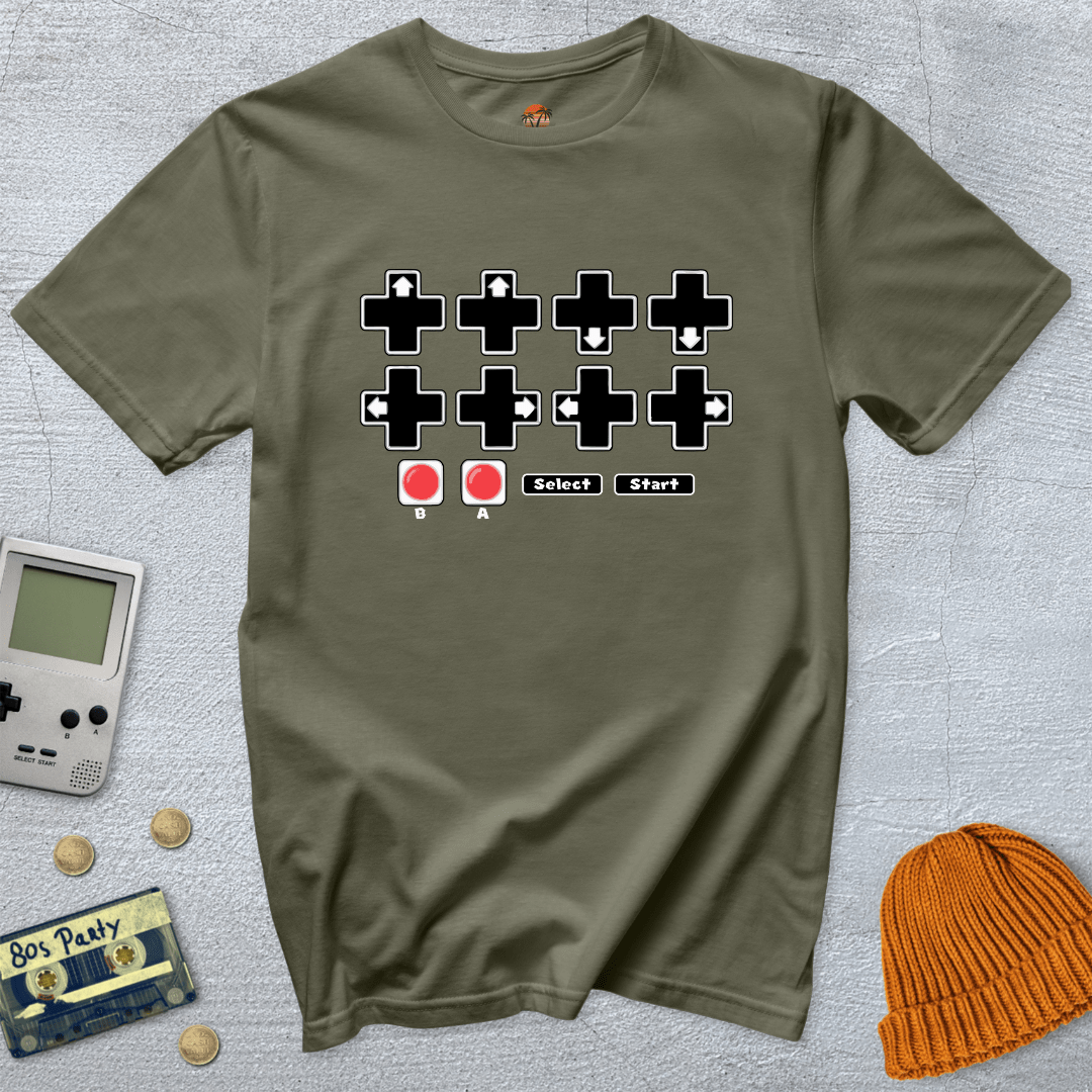 Printify T-Shirt Military Green / S Cheat Code - Shirt