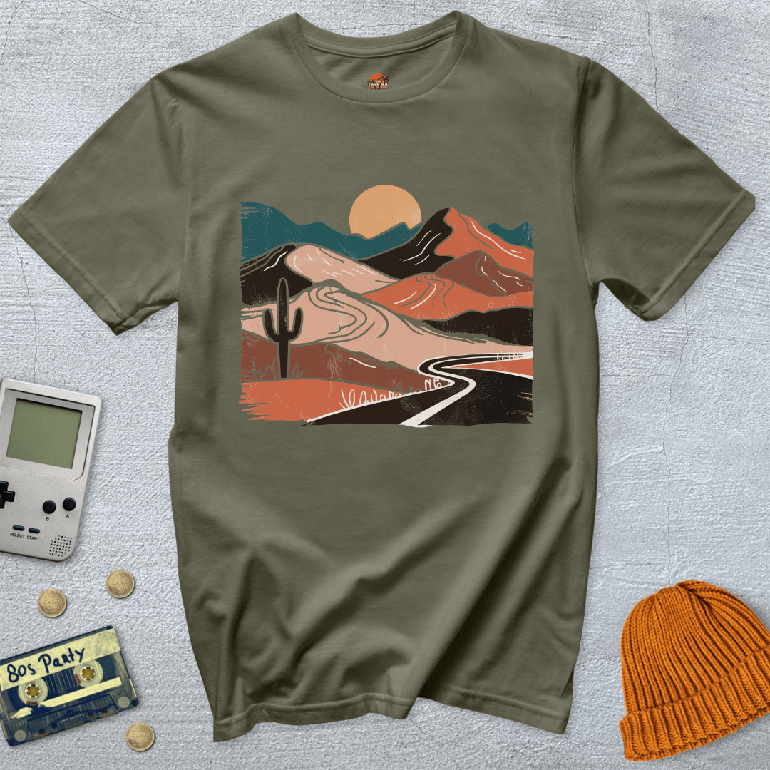 Printify T-Shirt Military Green / S Desert Landscape - Shirt