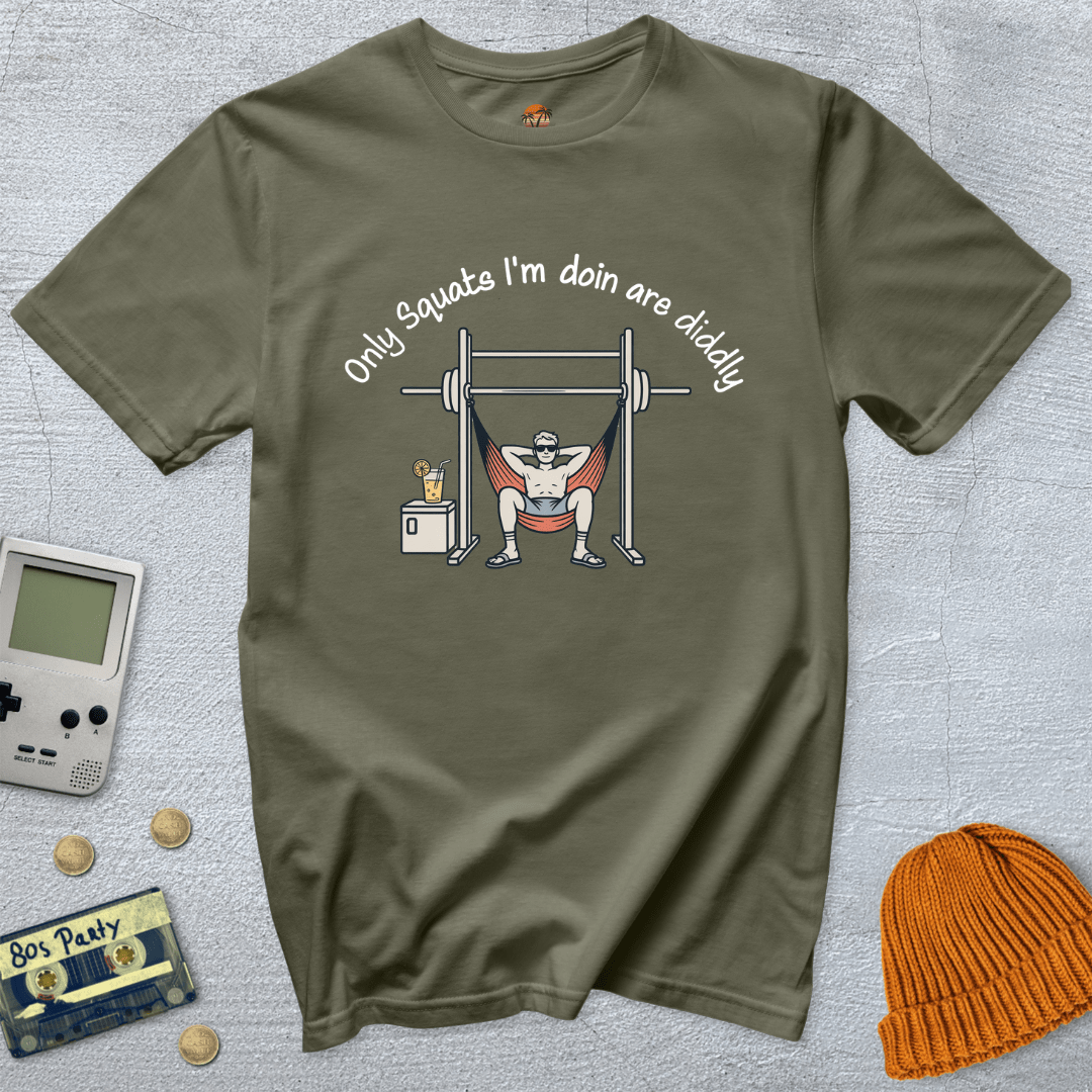 Printify T-Shirt Military Green / S Diddly Squat - Shirt