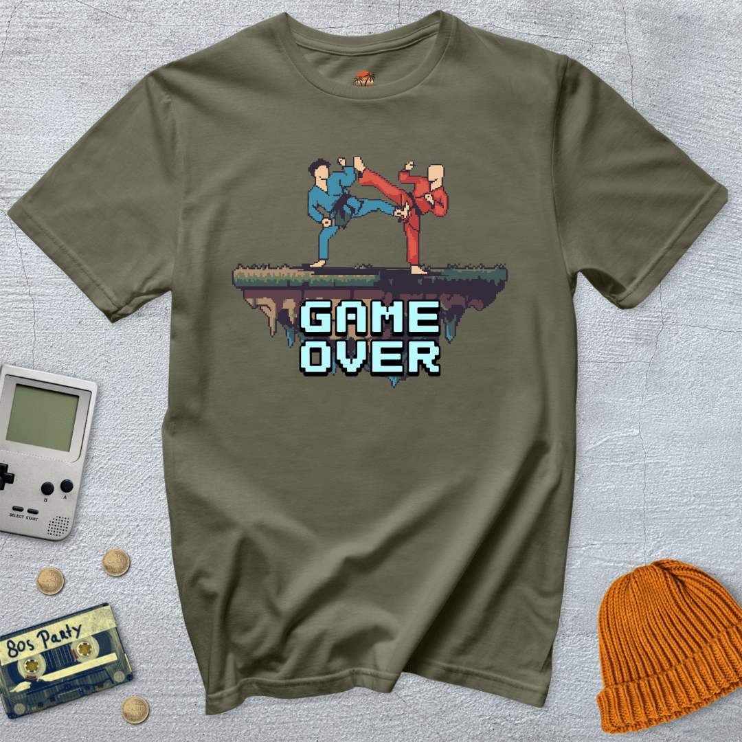Printify T-Shirt Military Green / S Game Over - Shirt