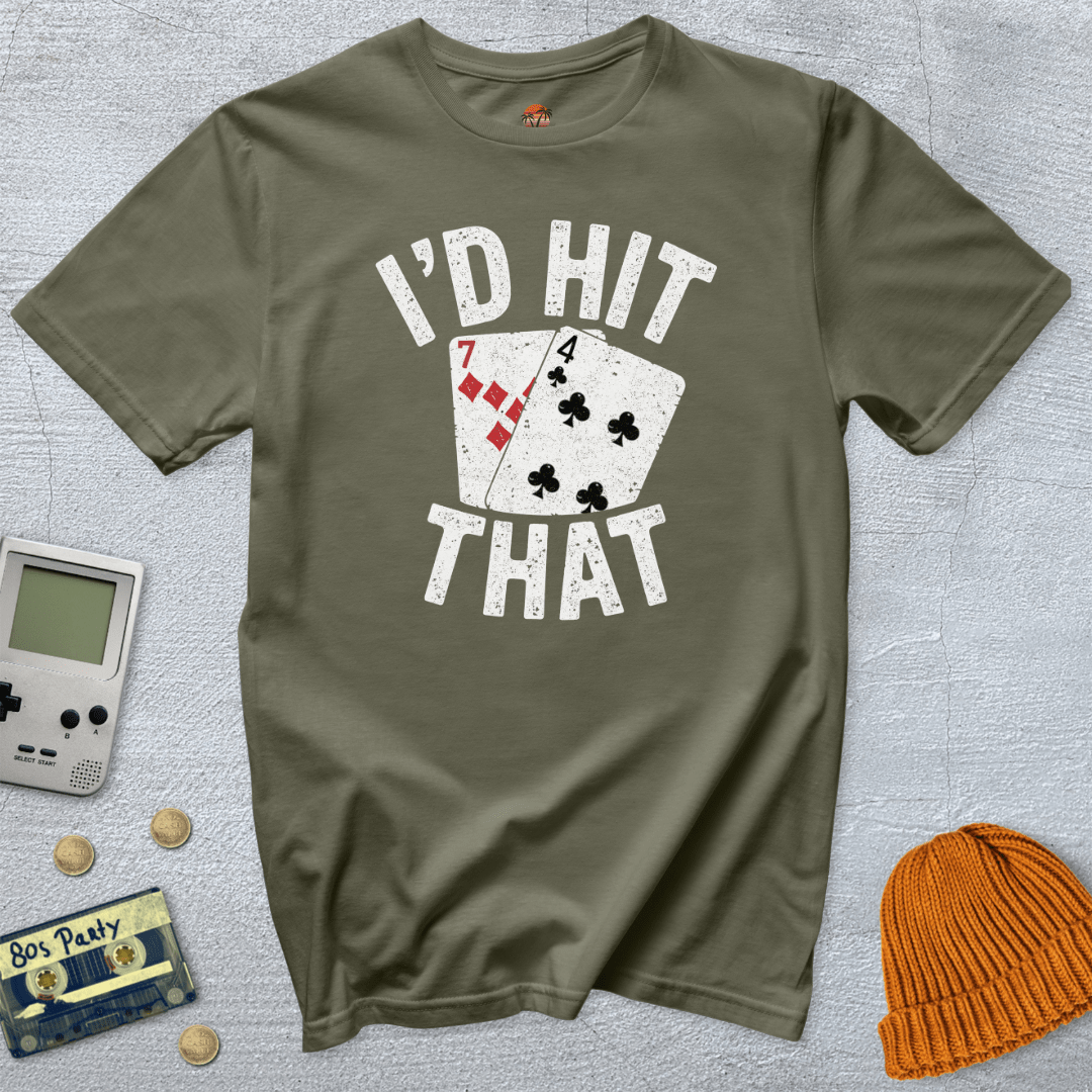 Printify T-Shirt Military Green / S Hit That - Shirt