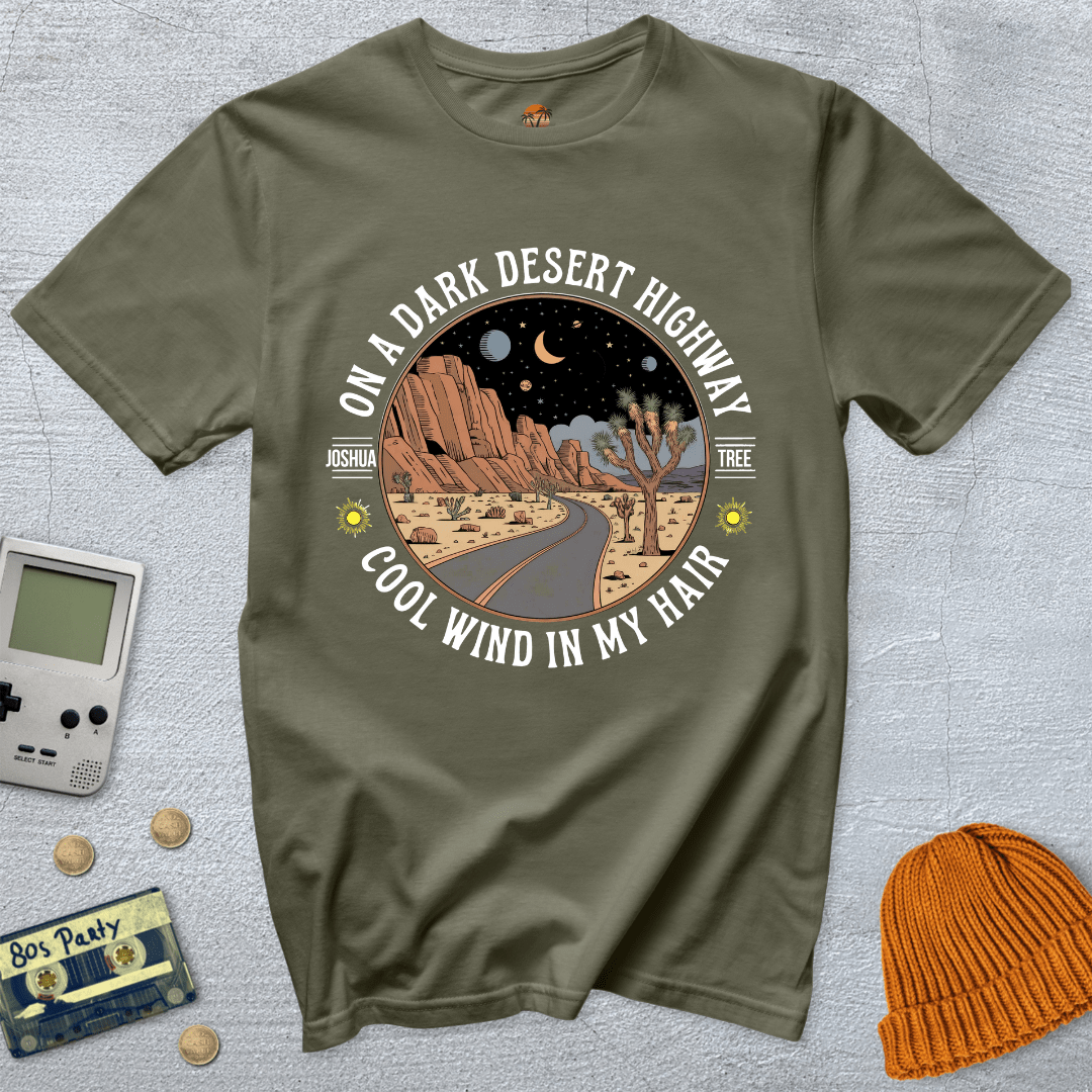 Printify T-Shirt Military Green / S Joshua Tree Hwy  - Shirt
