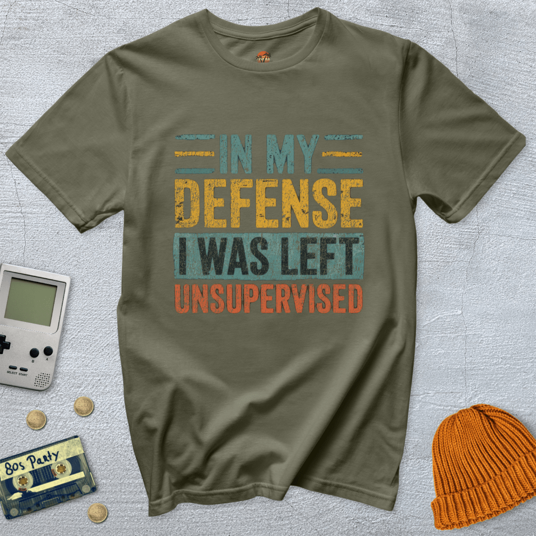 Printify T-Shirt Military Green / S Left Unsupervised - Shirt