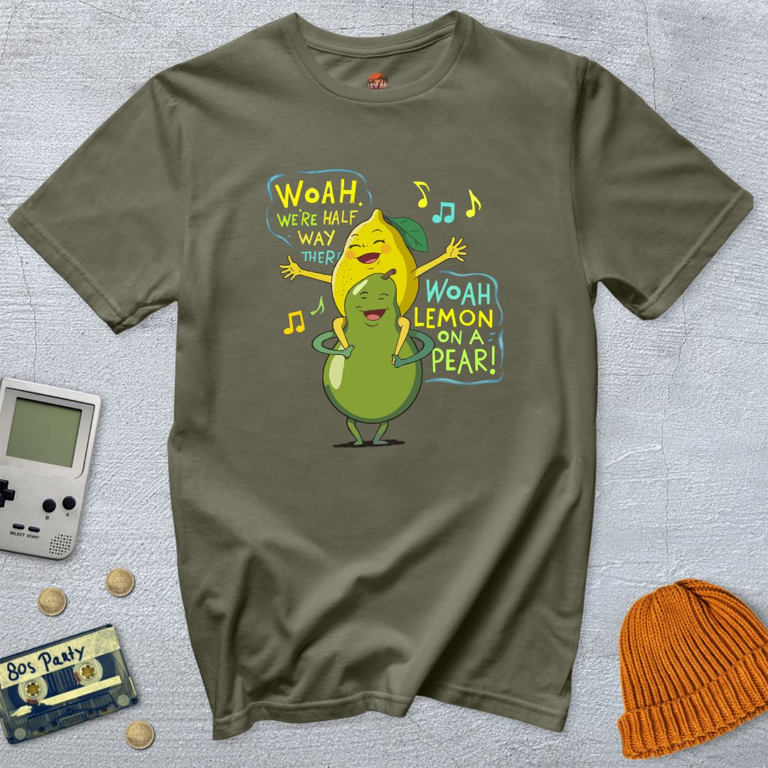 Printify T-Shirt Military Green / S Lemon on a Pear - Shirt