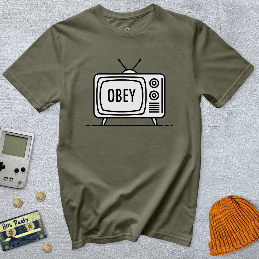 Printify T-Shirt Military Green / S Obey - Shirt