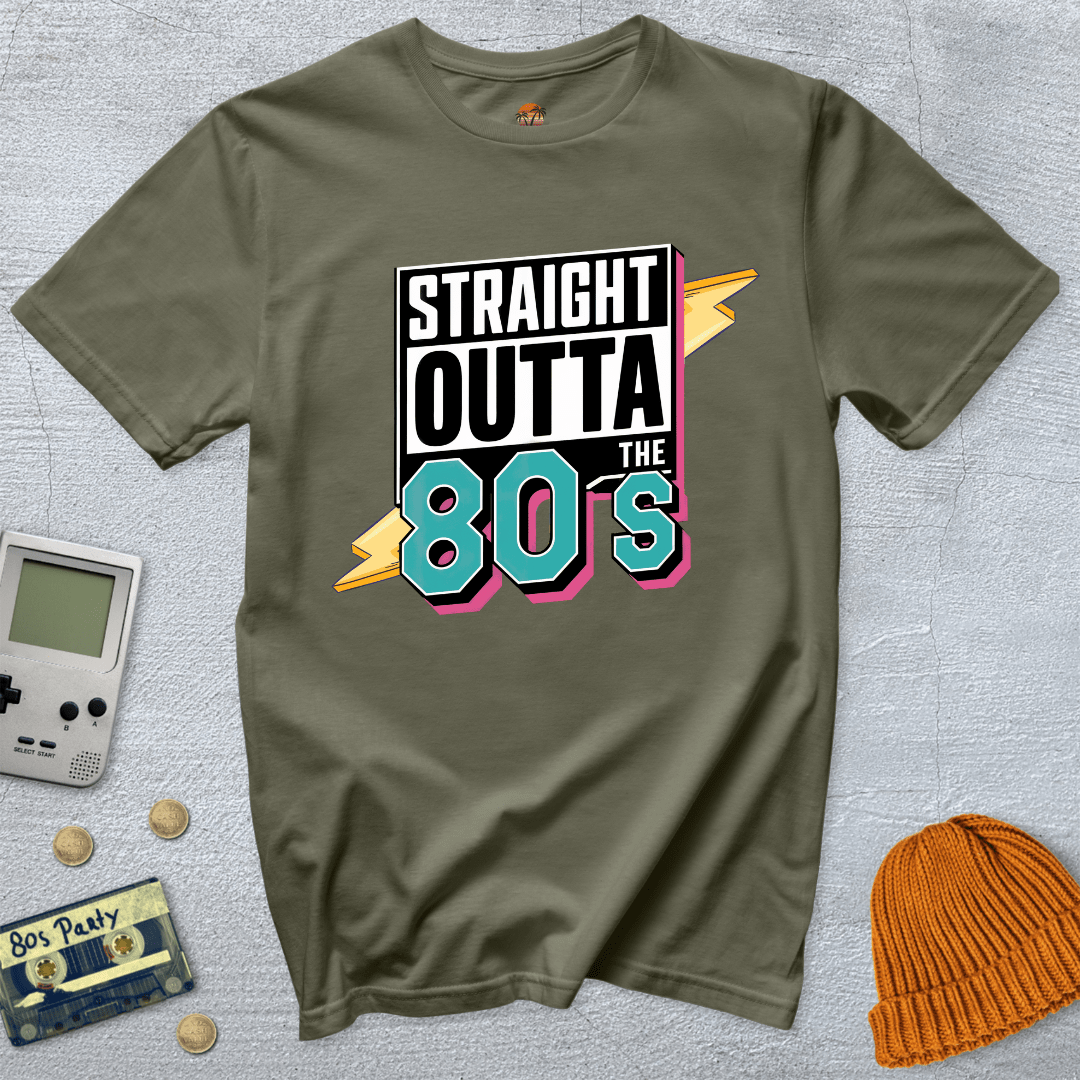 Printify T-Shirt Military Green / S Outta the 80s - Shirt