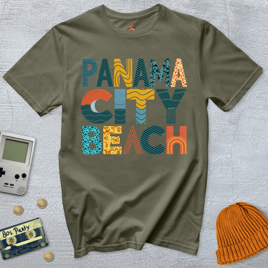 Printify T-Shirt Military Green / S Panama City Beach - Shirt