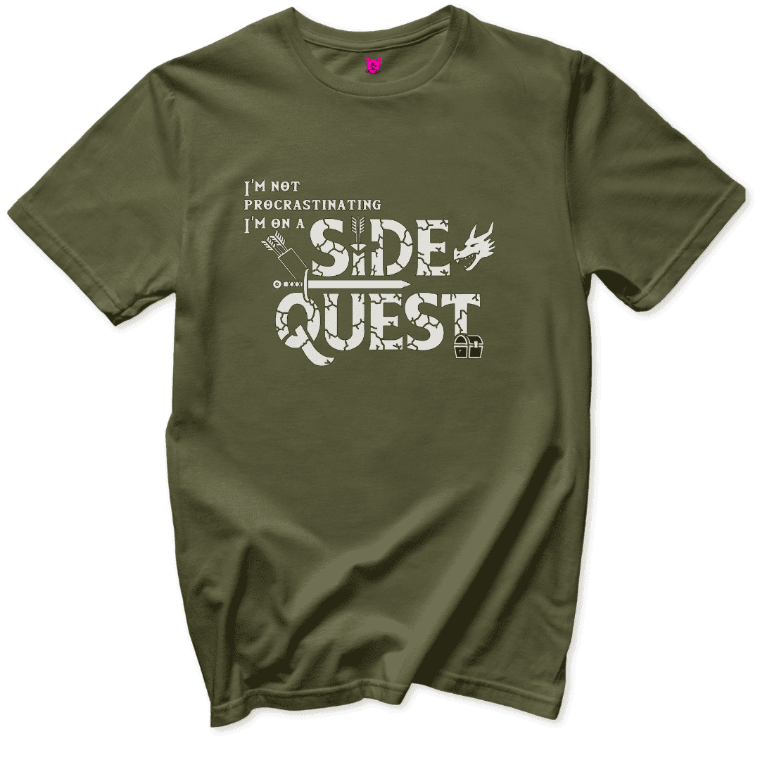 Procrastination Quest T-Shirt - Throwback Paradise