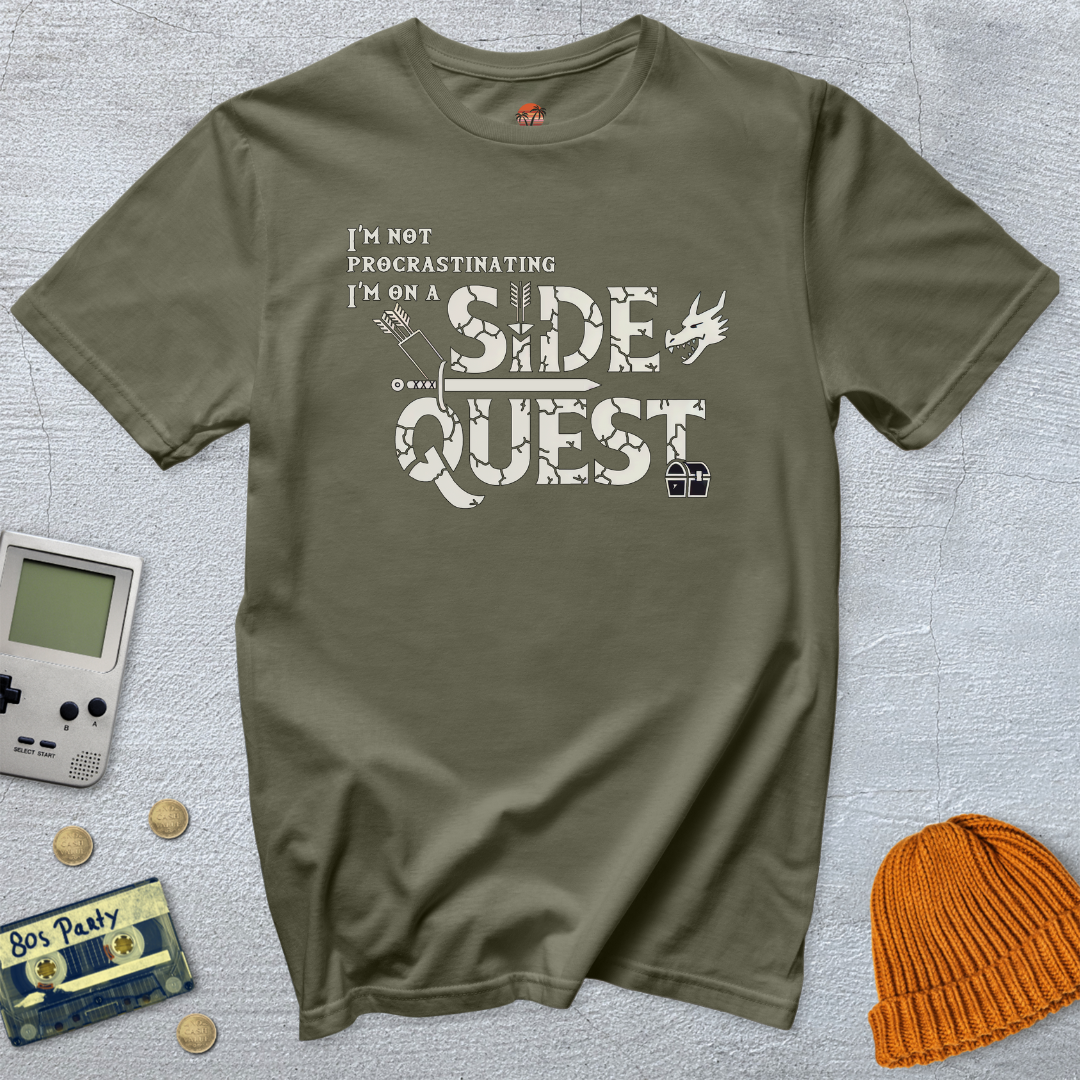 Printify T-Shirt Military Green / S Procrastination - Shirt