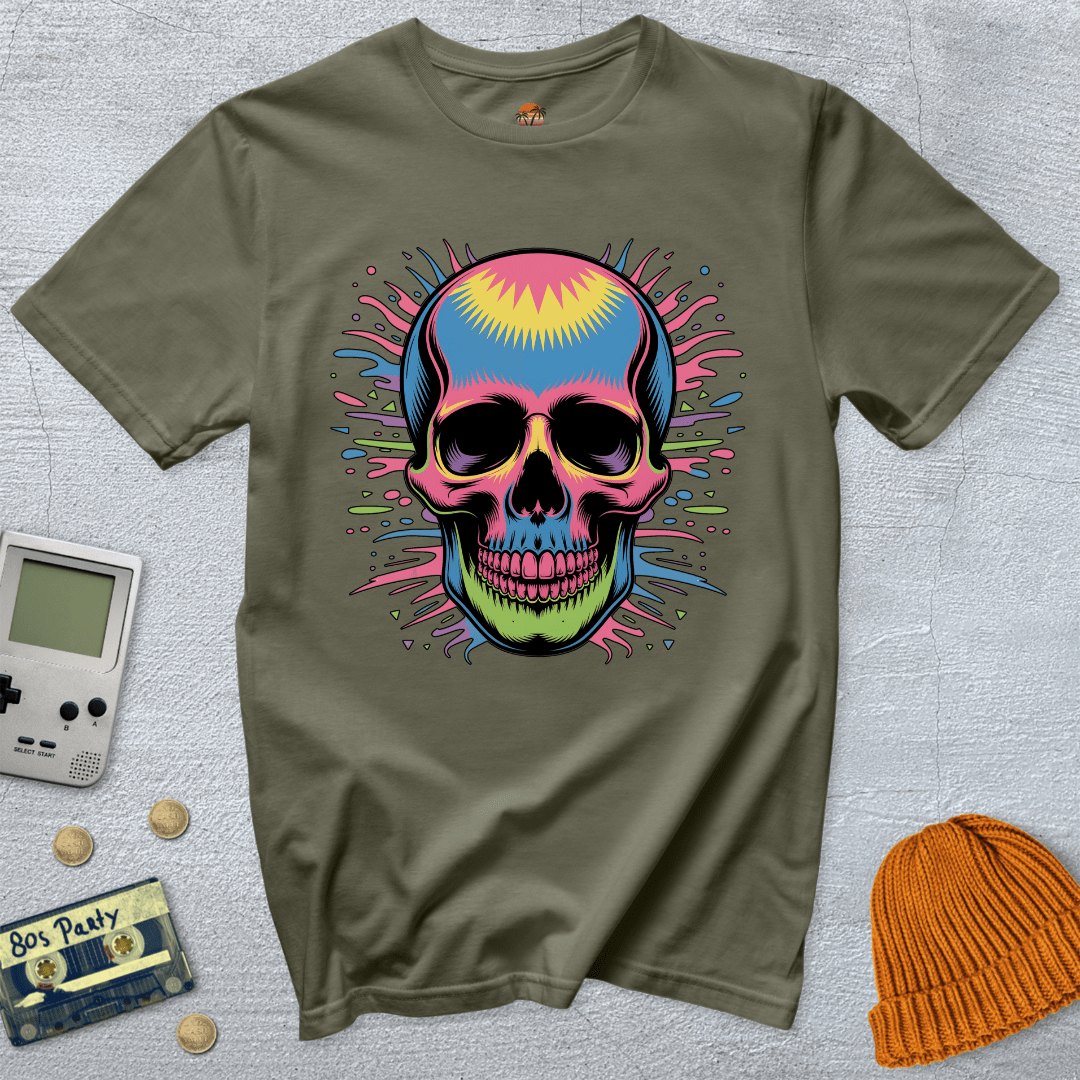 Printify T-Shirt Military Green / S Skull - Shirt