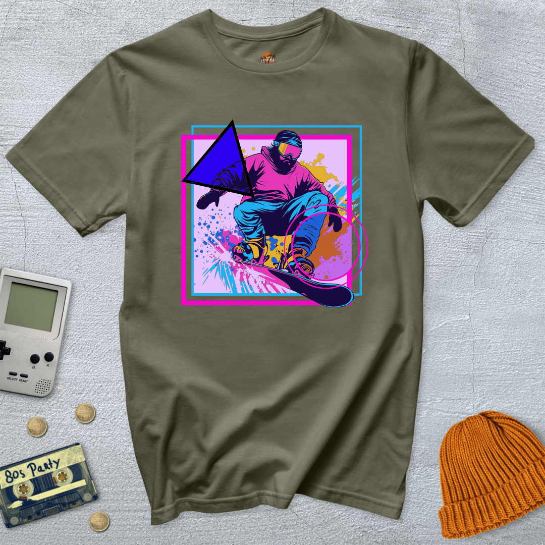 Printify T-Shirt Military Green / S Snowboarder - Shirt