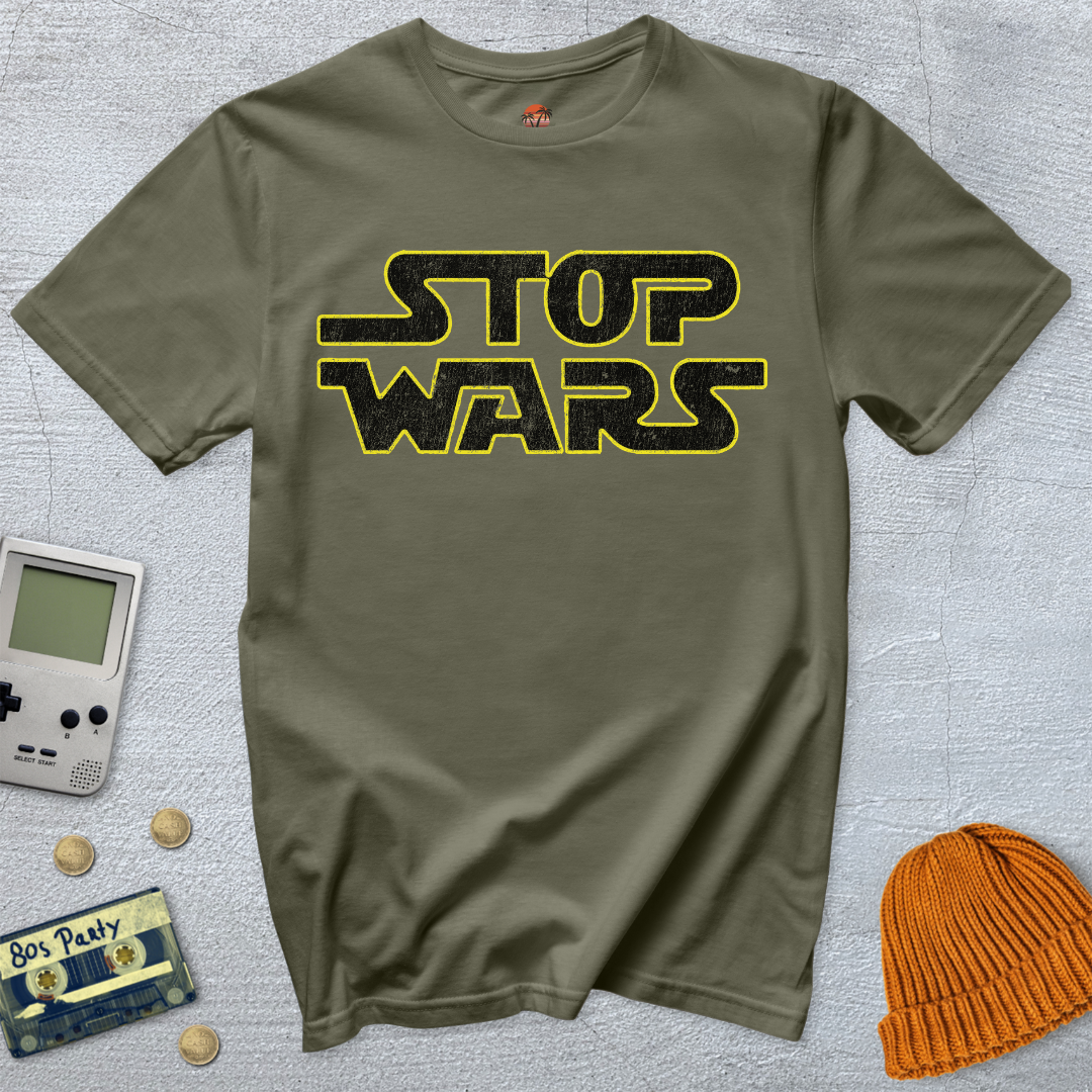 Printify T-Shirt Military Green / S Stop Wars - Shirt