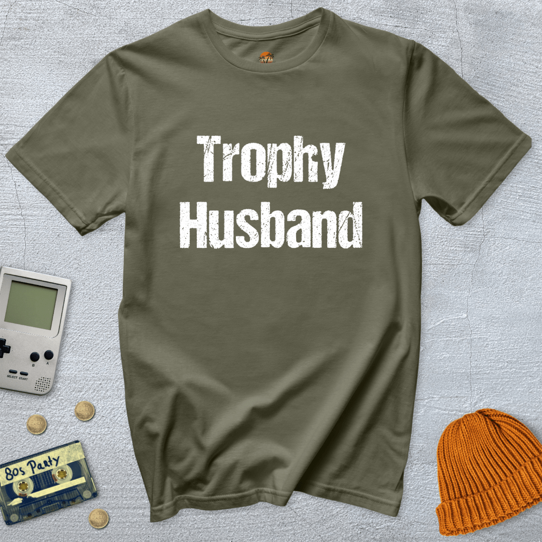 Printify T-Shirt Military Green / S Trophy Husband - Shirt