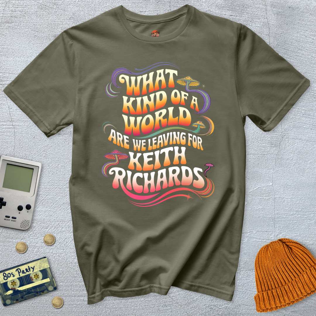 Printify T-Shirt Military Green / S What kind of world - Shirt