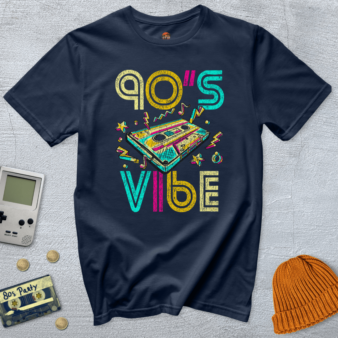 Printify T-Shirt Navy / S 90's Vibe - Shirt