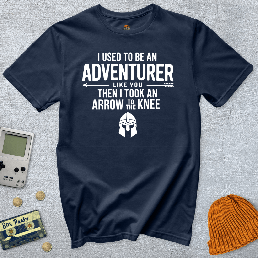 Printify T-Shirt Navy / S Arrow to the Knee - Shirt
