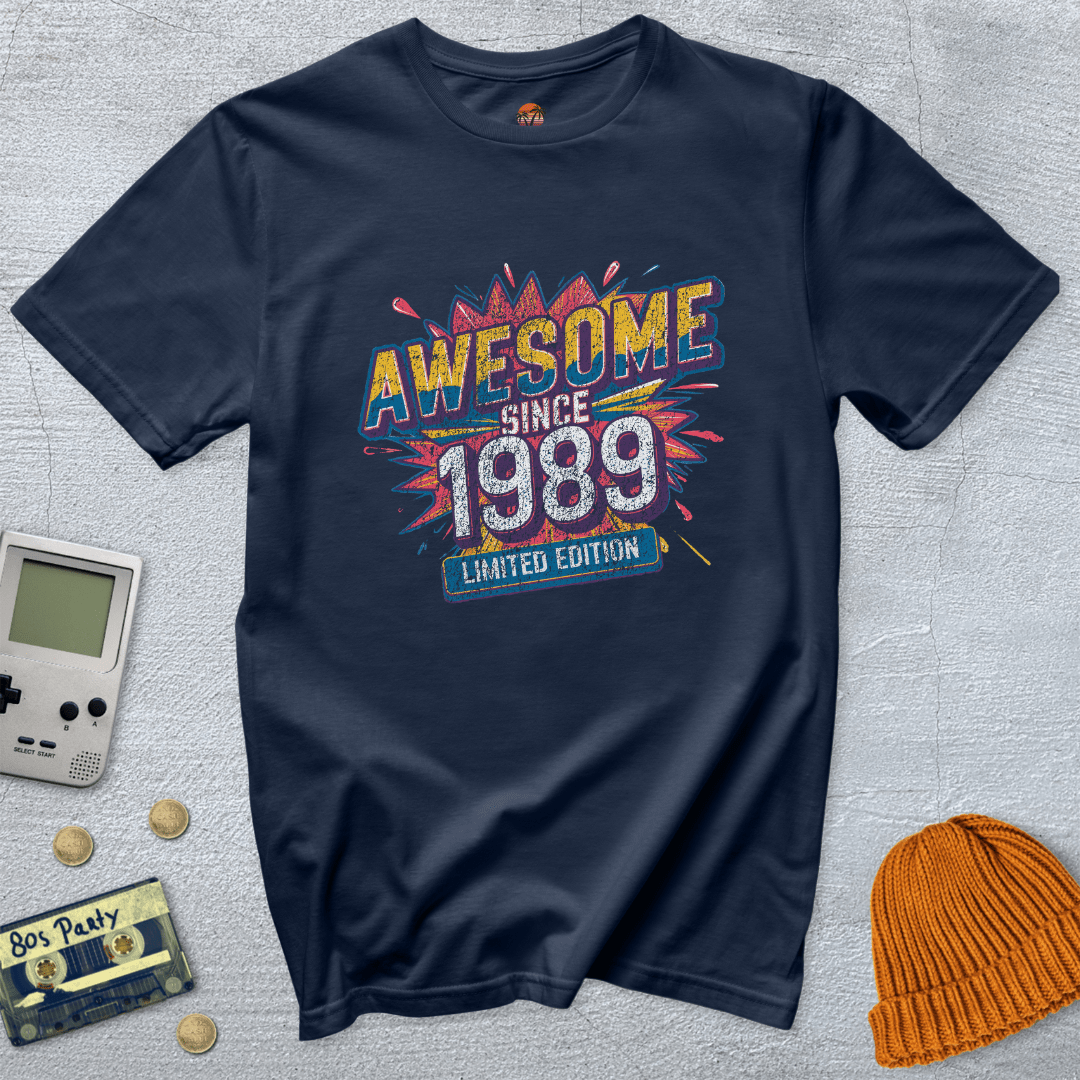 Printify T-Shirt Navy / S Awesome 1989 - Shirt