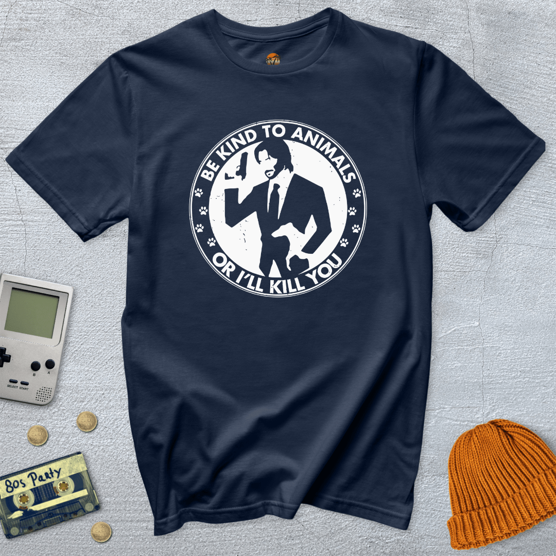 Printify T-Shirt Navy / S Be Kind To Animals - Shirt