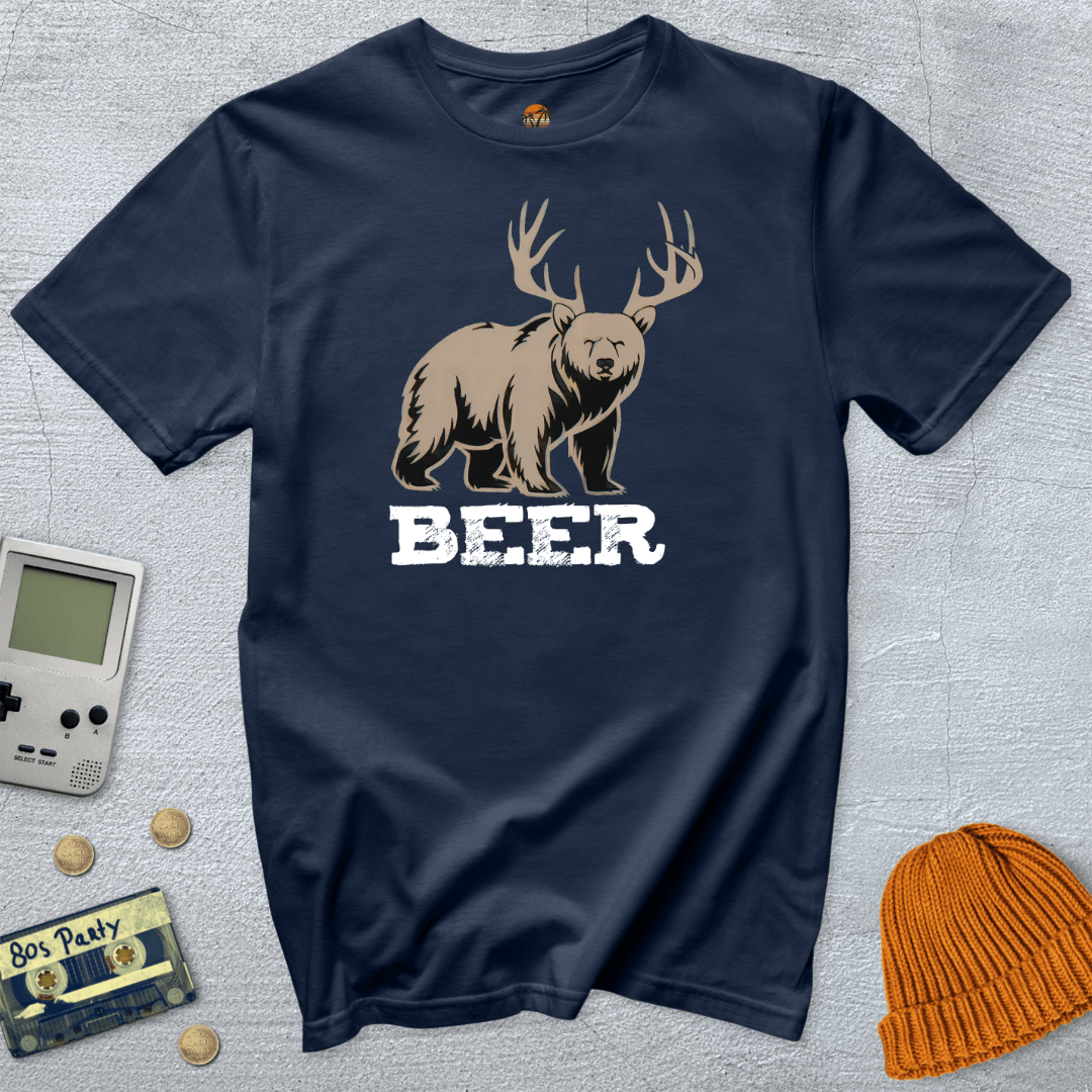 Printify T-Shirt Navy / S Beer - Shirt