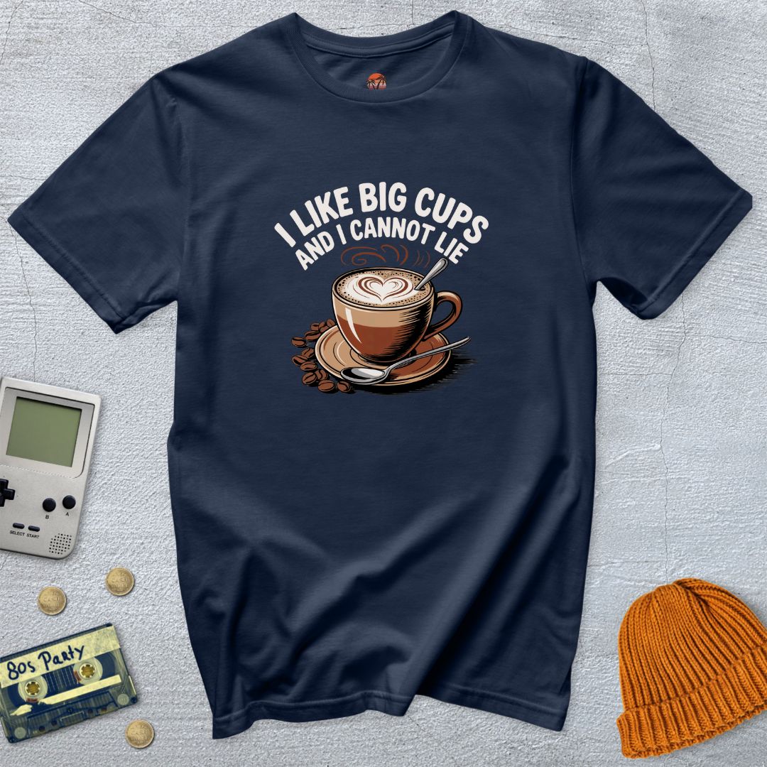 Printify T-Shirt Navy / S Big Cups - Shirt