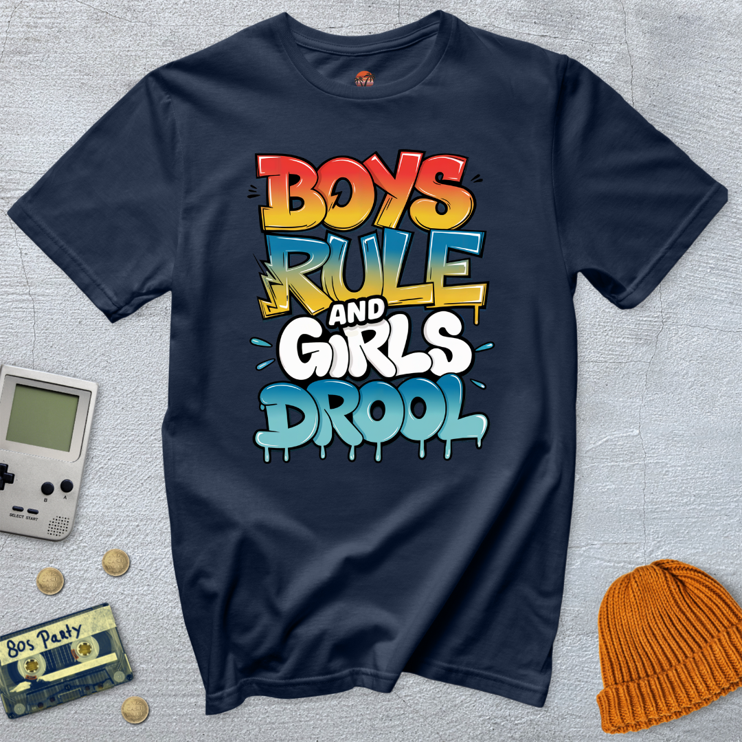 Printify T-Shirt Navy / S Boys Rule - Shirt