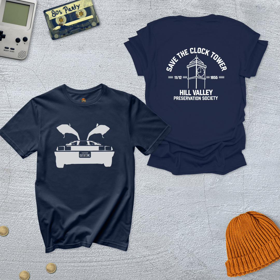 Printify T-Shirt Navy / S BTTF - Shirt