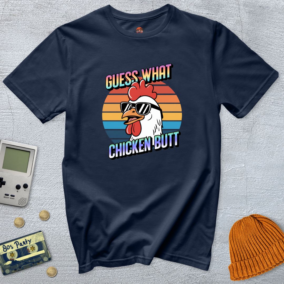 Printify T-Shirt Navy / S Chicken Butt - Shirt