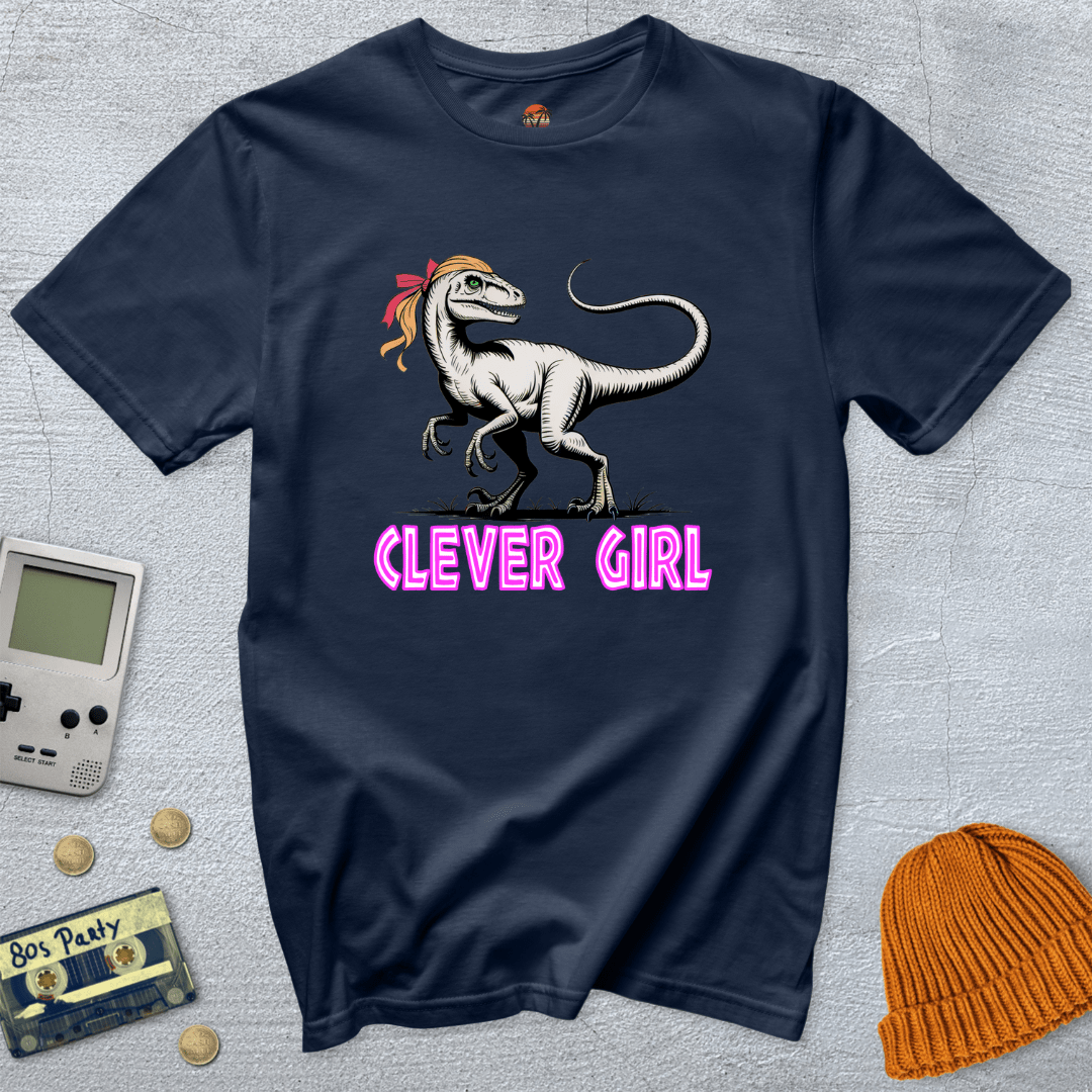 Printify T-Shirt Navy / S Clever Girl - Shirt