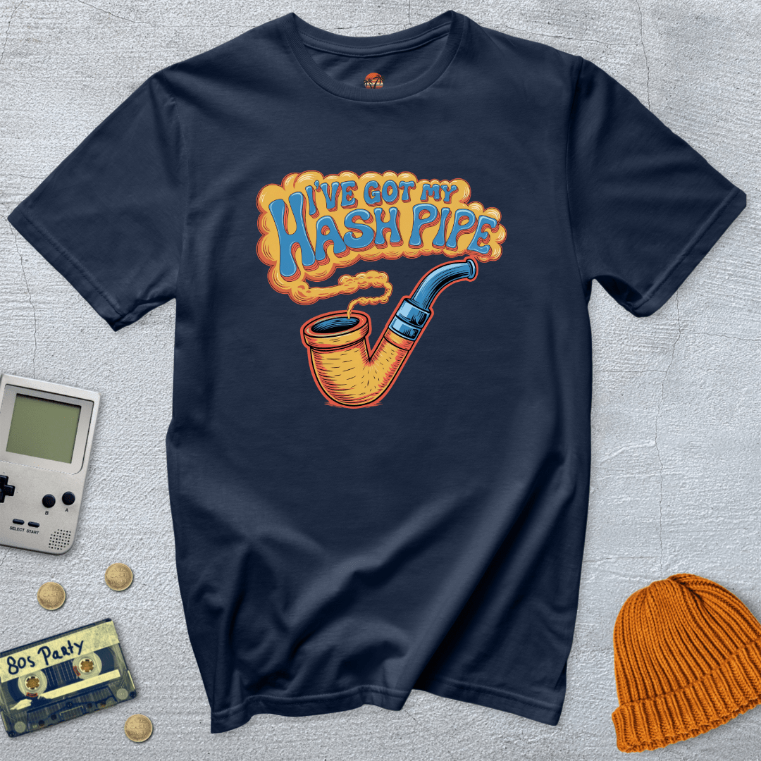 Printify T-Shirt Navy / S Hashpipe - Shirt