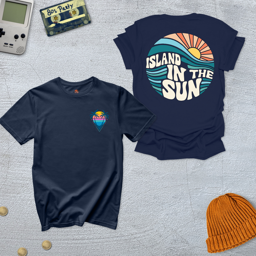 Printify T-Shirt Navy / S Island in the Sun - Shirt