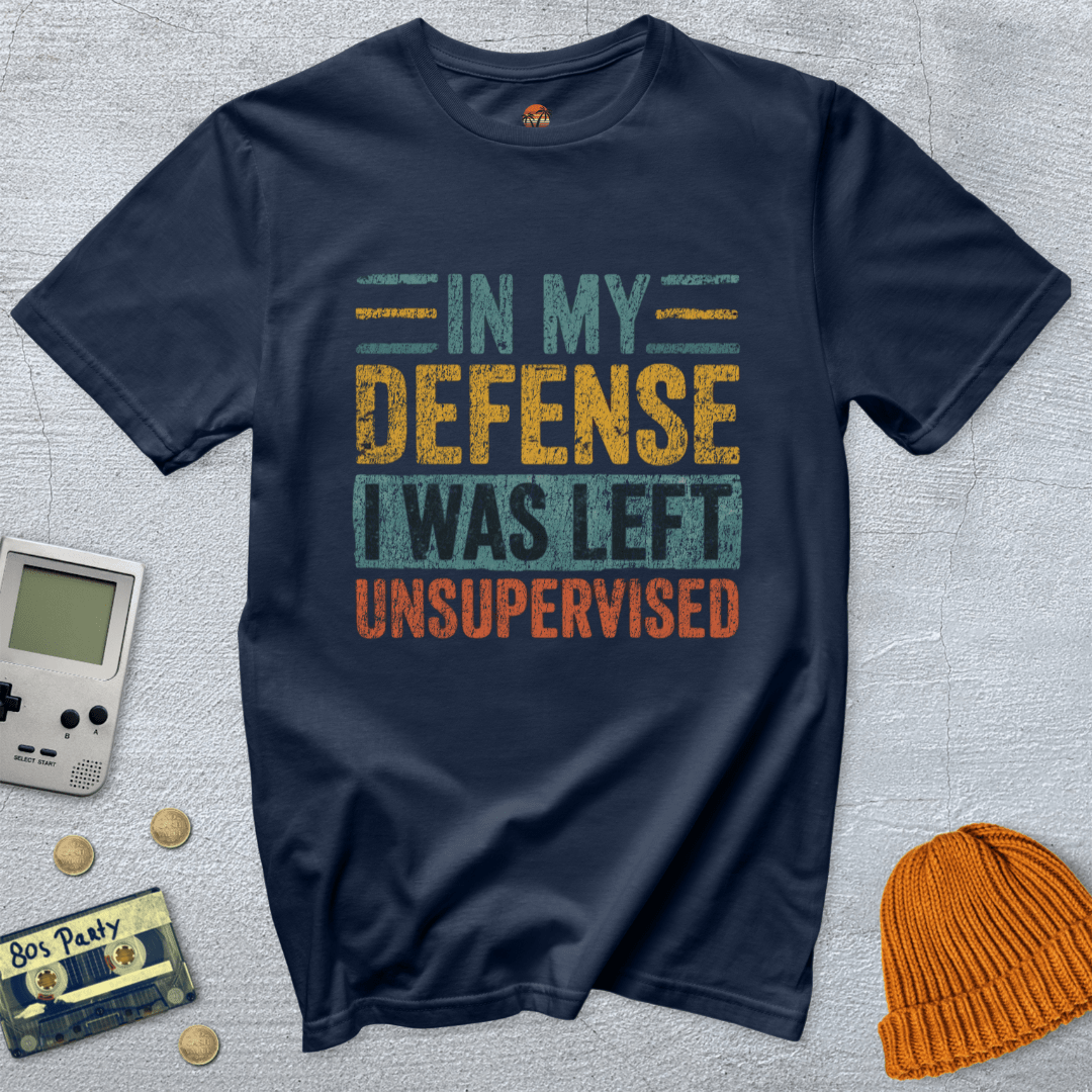 Printify T-Shirt Navy / S Left Unsupervised - Shirt