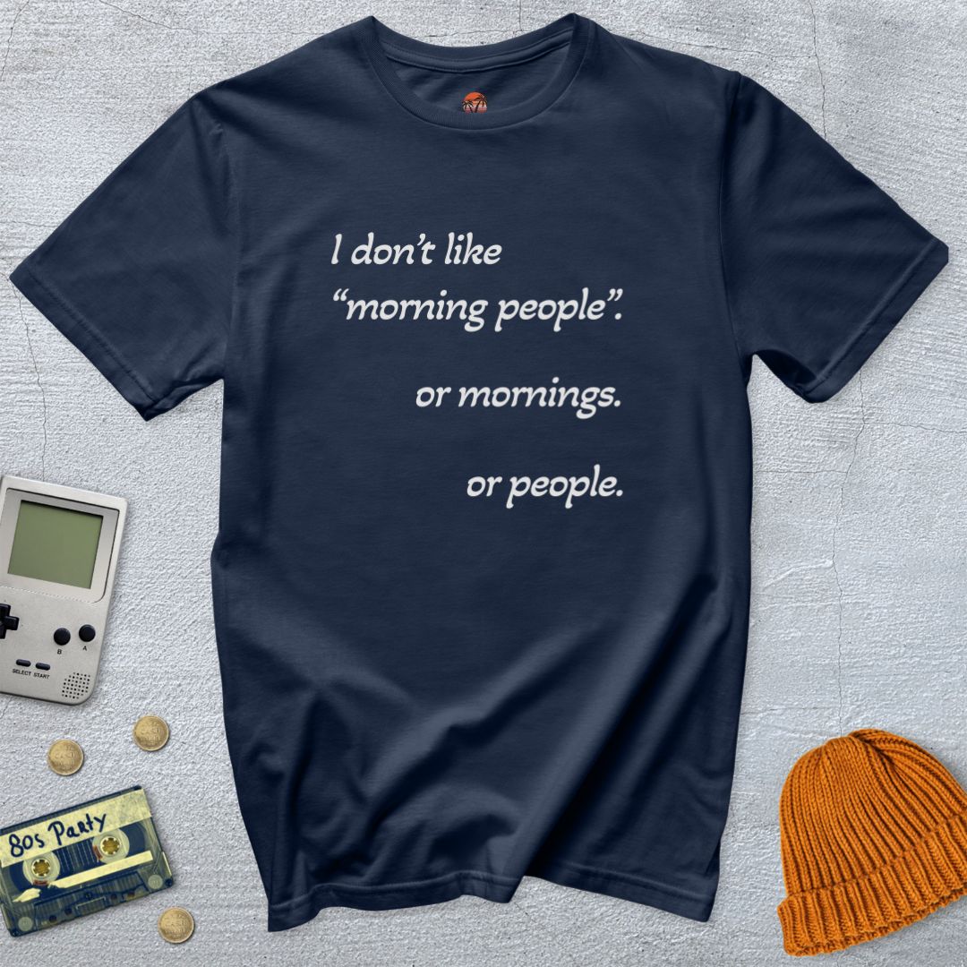 Printify T-Shirt Navy / S Morning people - Shirt