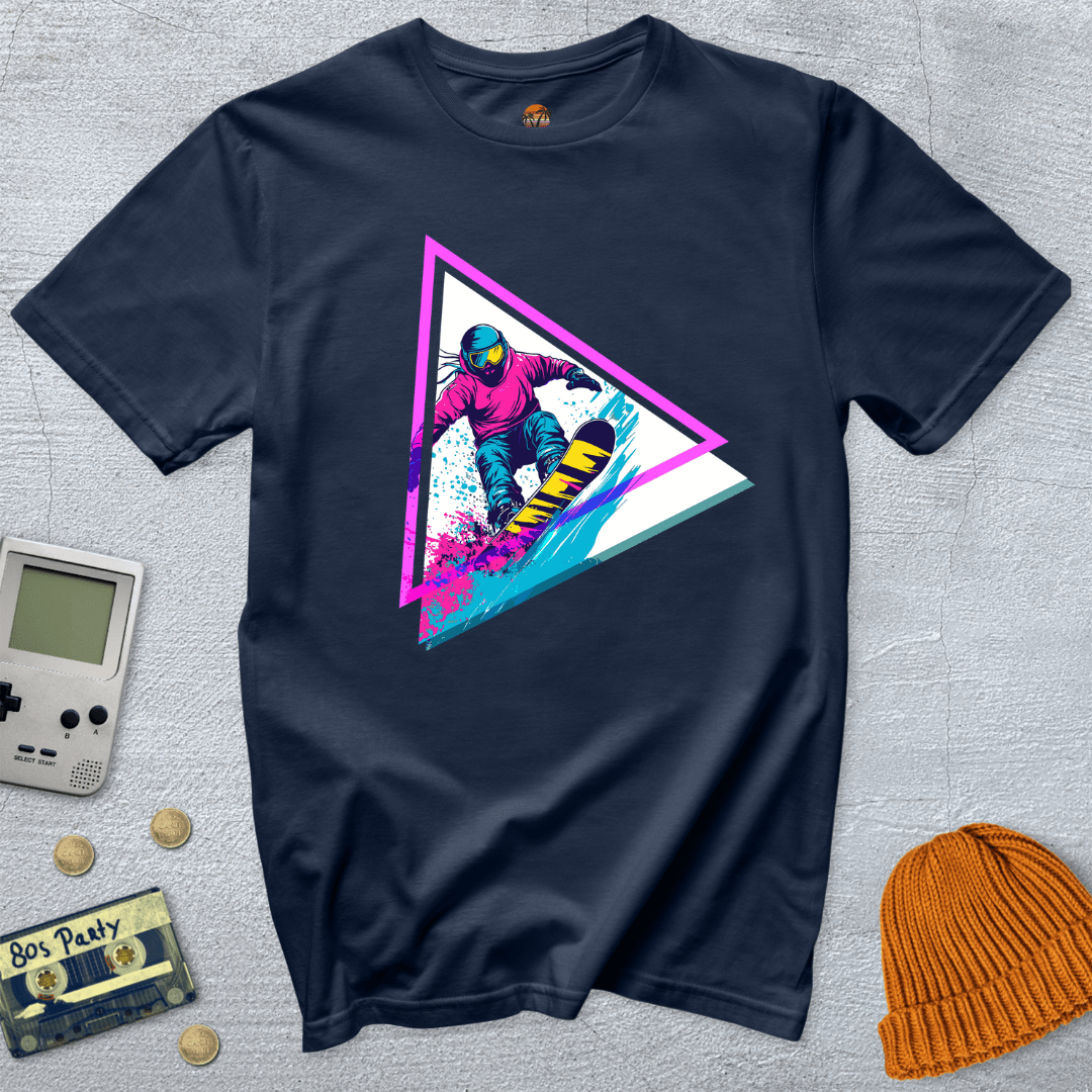 Printify T-Shirt Navy / S Neon Triangle Shred - Shirt