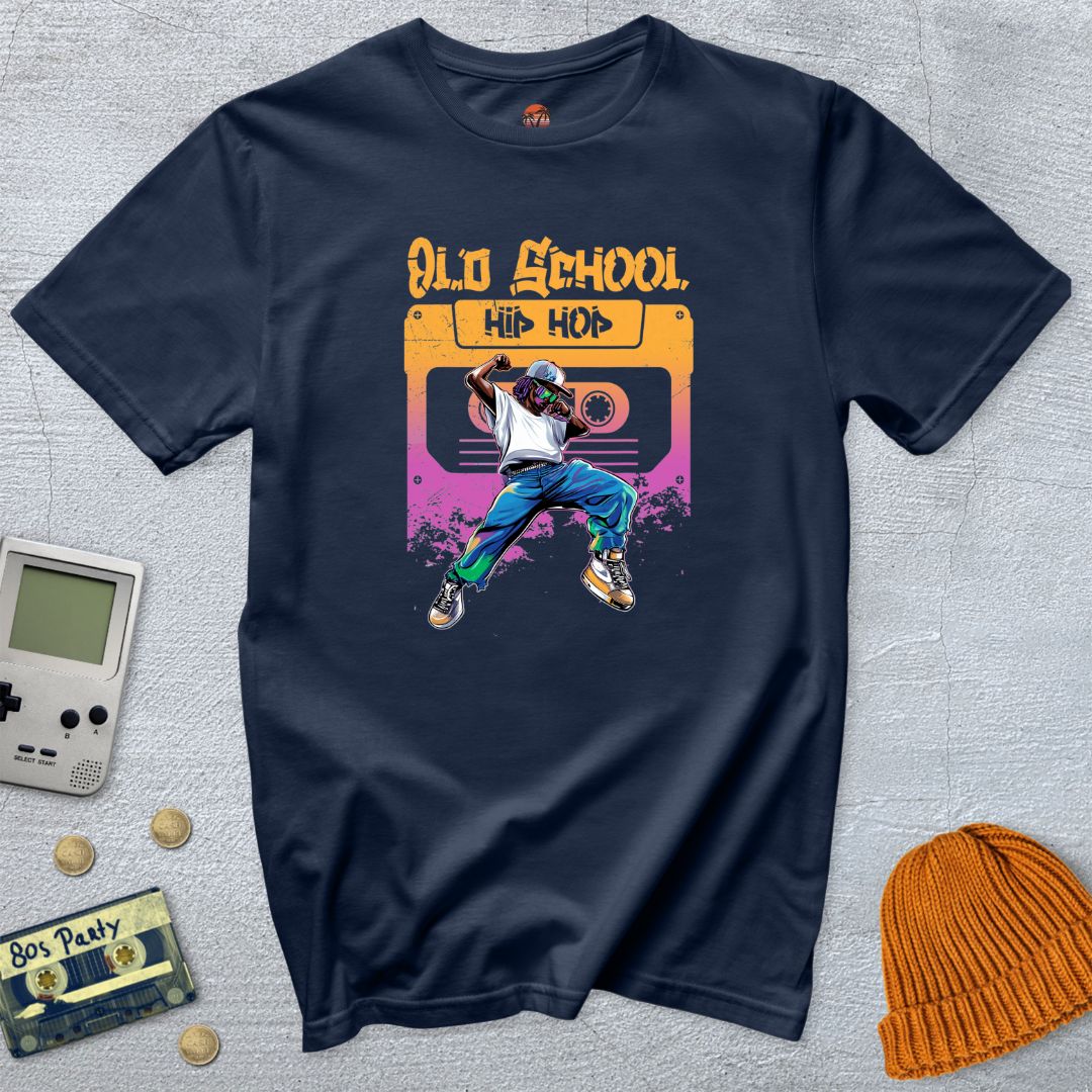 Printify T-Shirt Navy / S Old School Hip Hop - Shirt