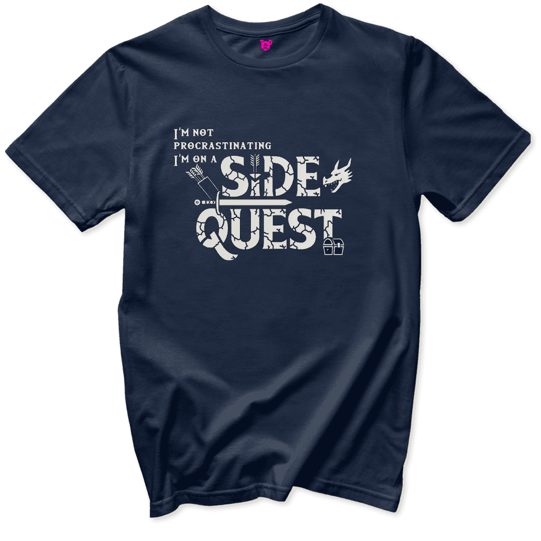 Procrastination Quest T-Shirt - Throwback Paradise
