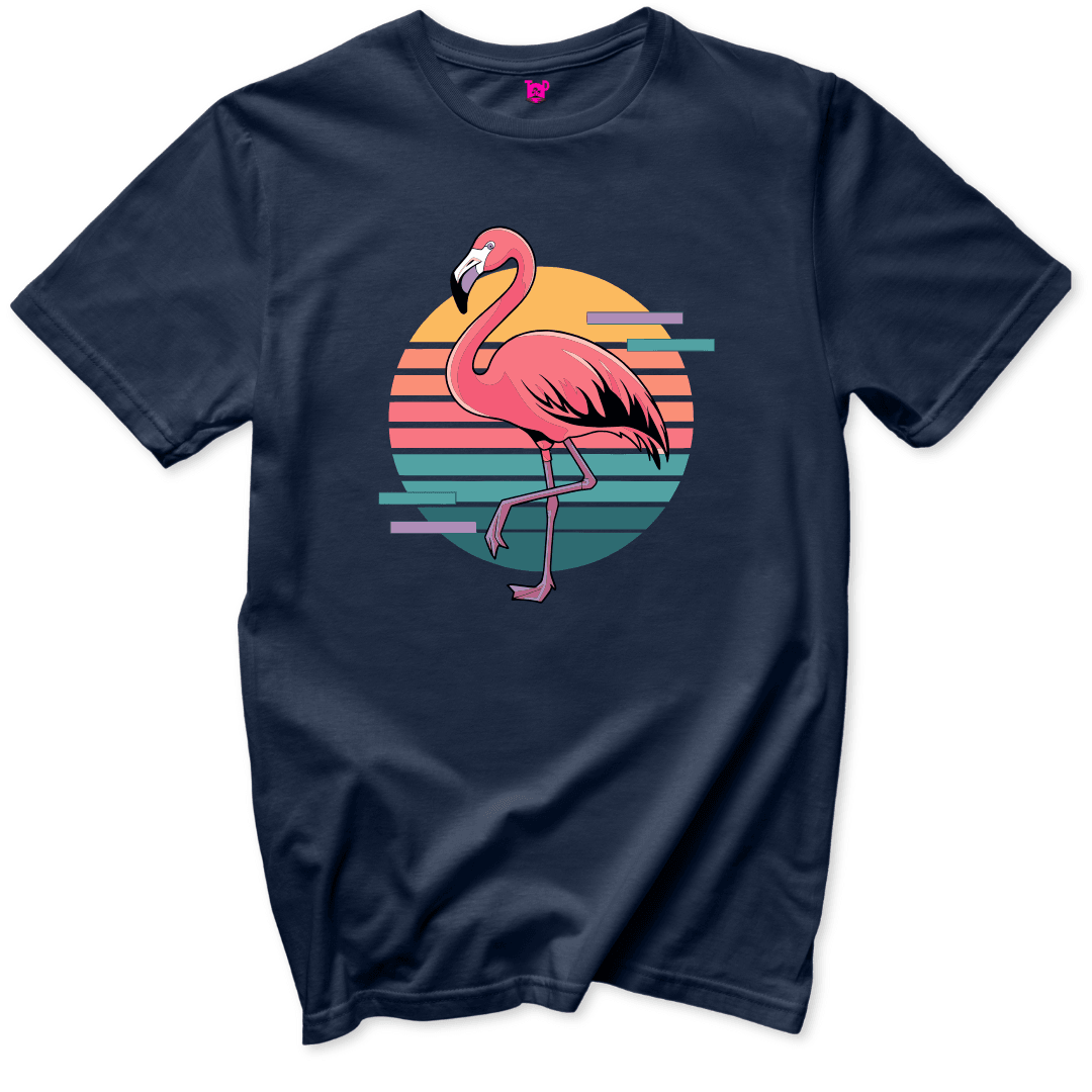 Retro Flamingo T-Shirt - Throwback Paradise