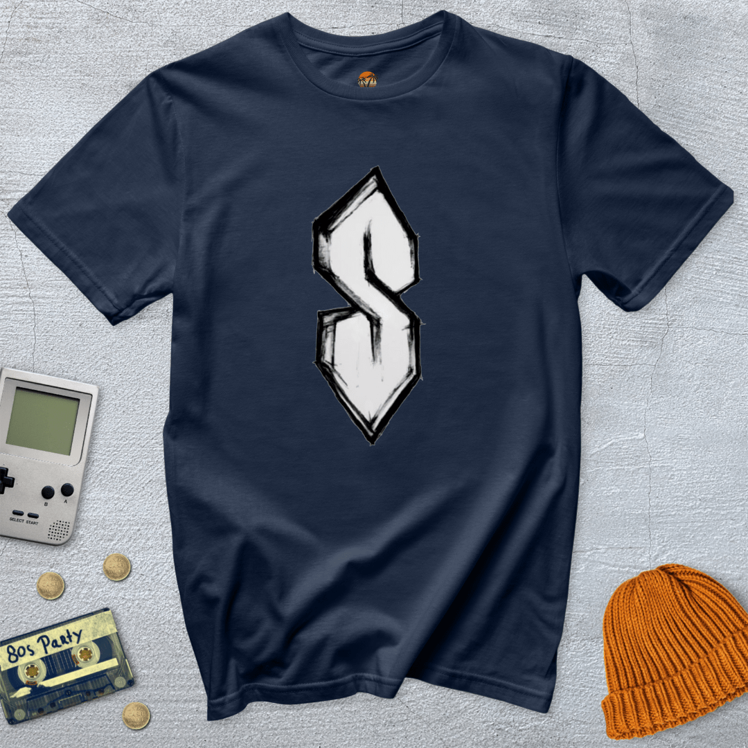 Printify T-Shirt Navy / S Retro S - Shirt