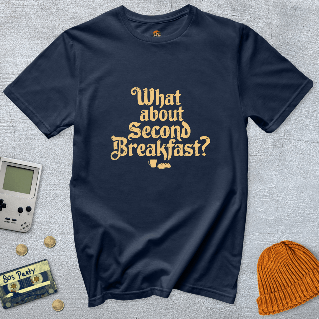 Printify T-Shirt Navy / S Second Breakfast - Shirt