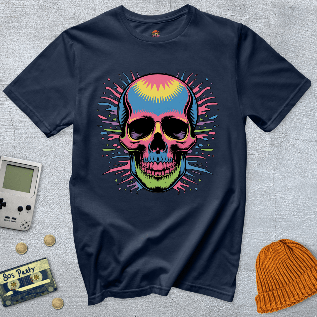 Printify T-Shirt Navy / S Skull - Shirt
