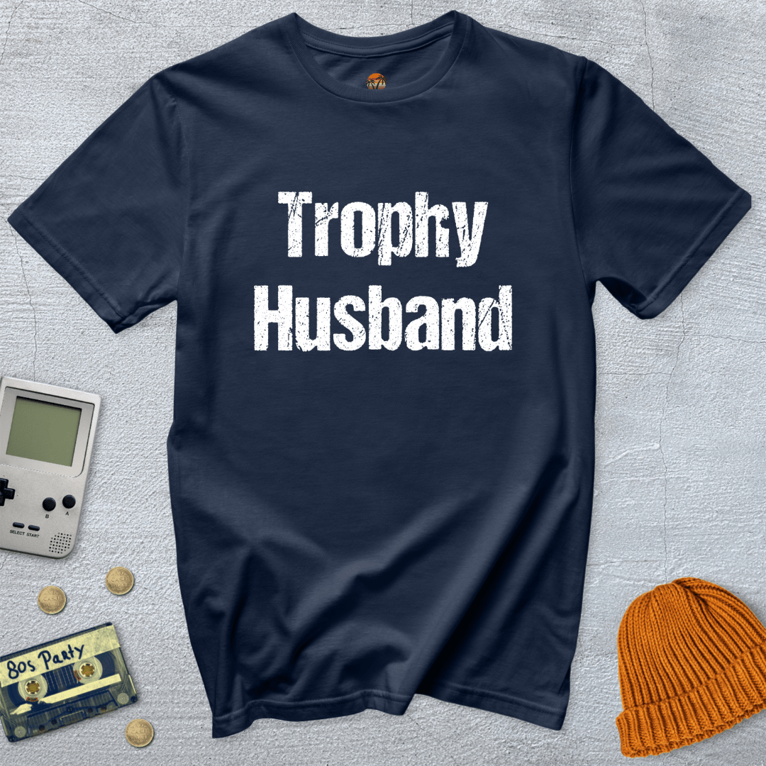 Printify T-Shirt Navy / S Trophy Husband - Shirt