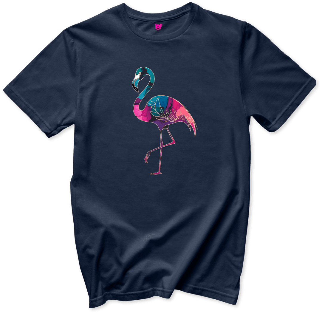 Vibrant Flamingo T-Shirt - Throwback Paradise