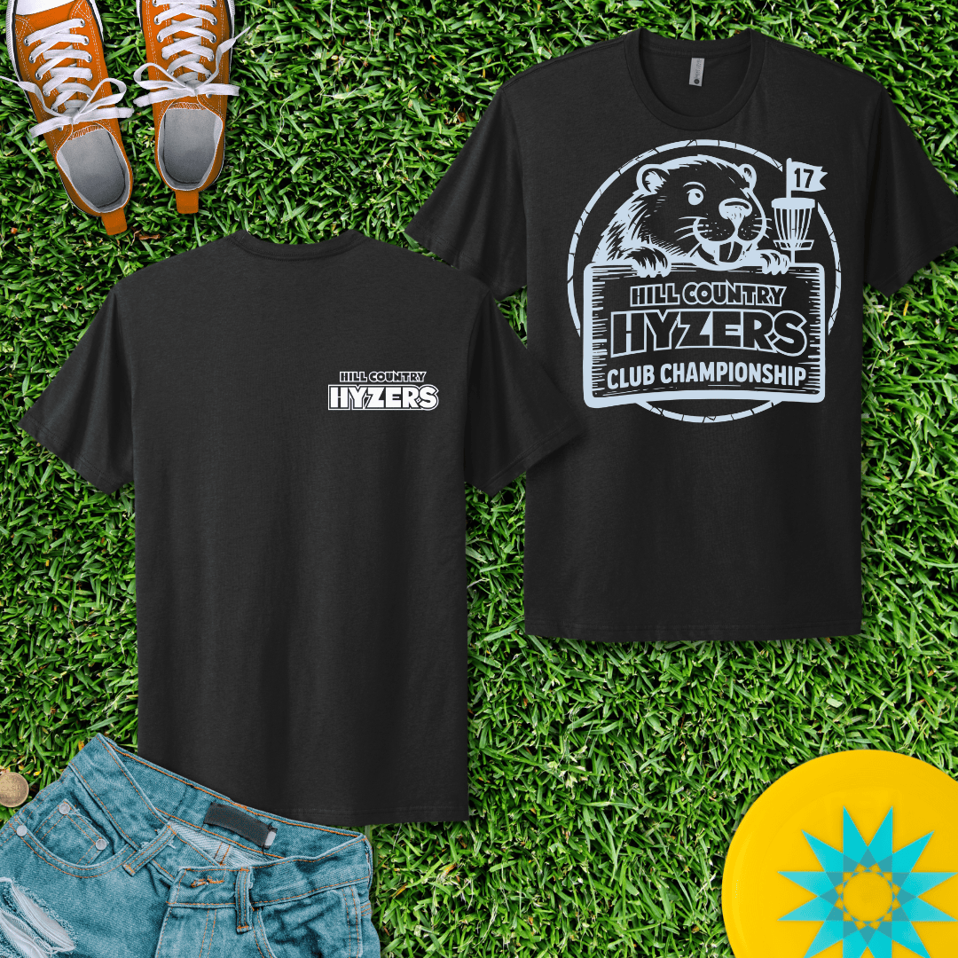 Printify T-Shirt Solid Black / XS Hill Country Hyzers Disc Golf Championship - Shirt