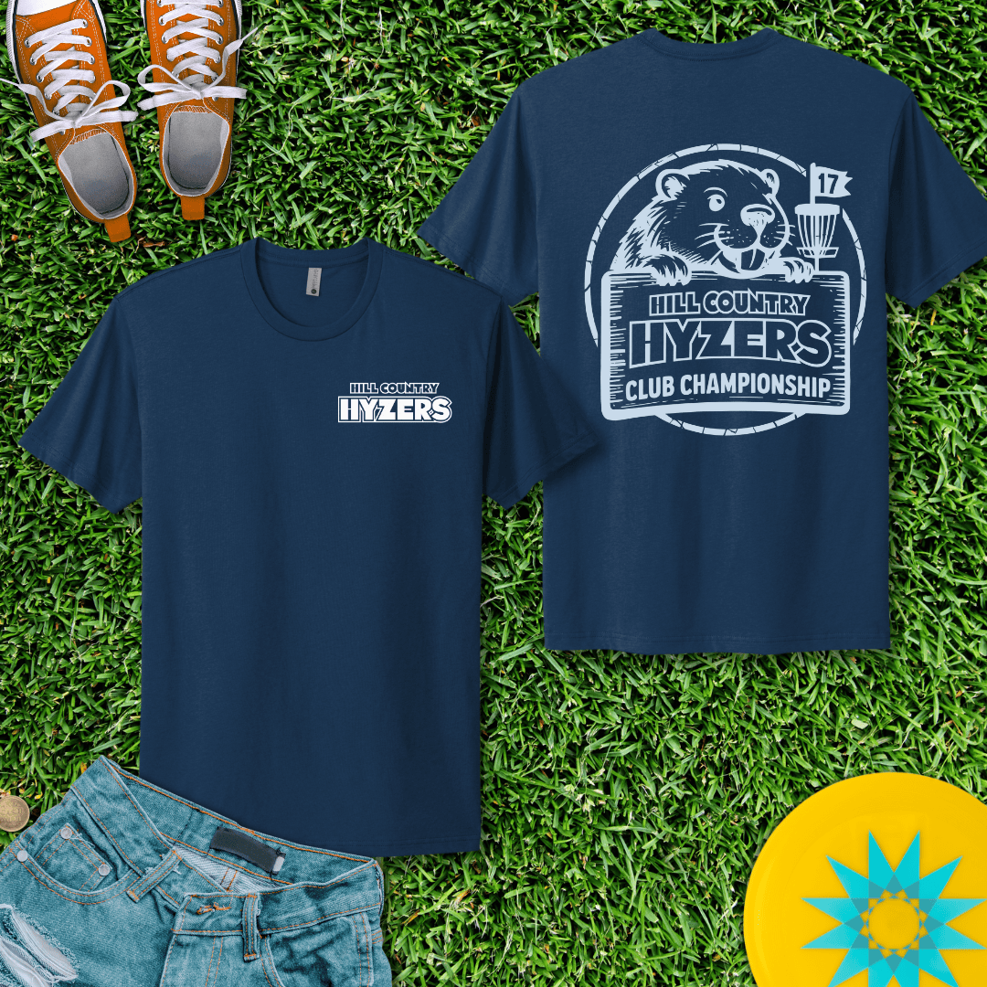 Printify T-Shirt Solid Cool Blue / S Hill Country Hyzers Disc Golf Championship - Shirt