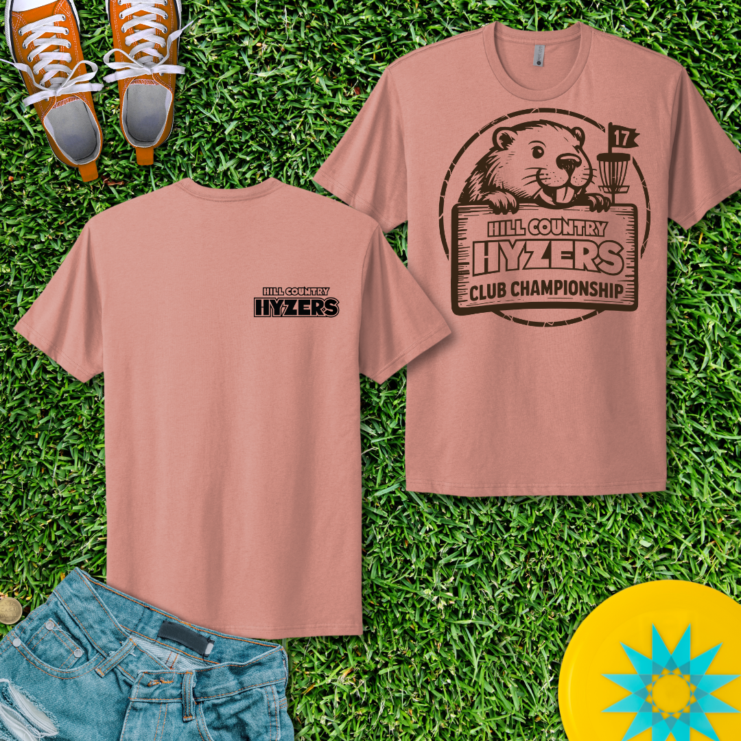 Printify T-Shirt Solid Desert Pink / S Hill Country Hyzers Disc Golf Championship - Shirt