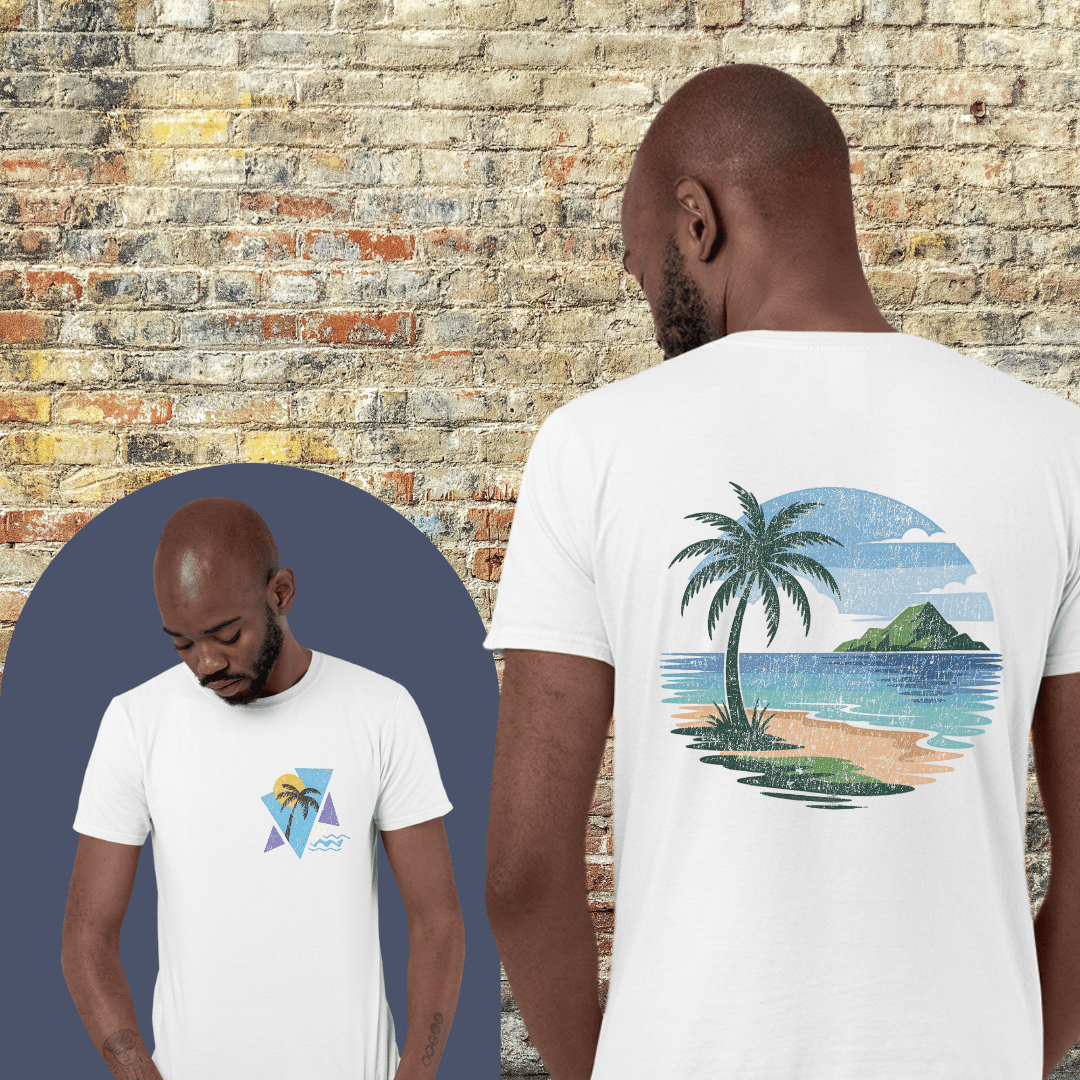 Printify T-Shirt Vintage Beach Vibes - Shirt