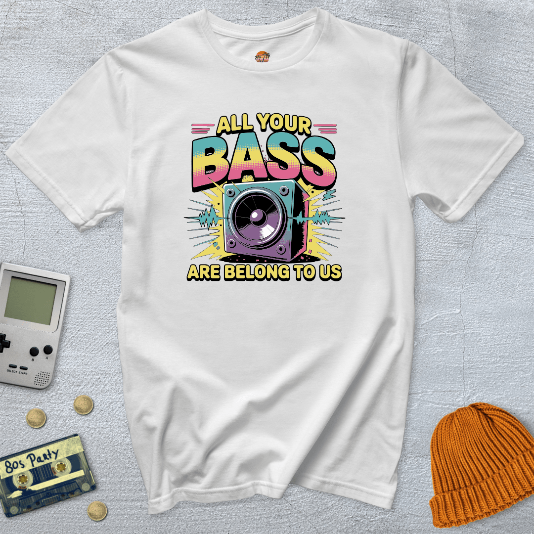 Printify T-Shirt White / S All your bass - Shirt