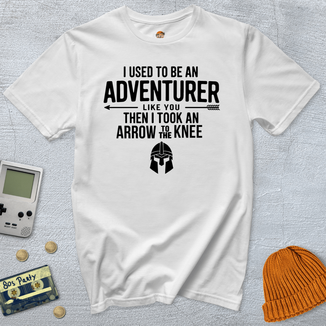Printify T-Shirt White / S Arrow to the Knee - Shirt