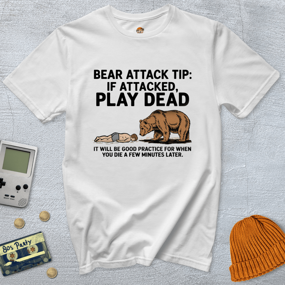 Printify T-Shirt White / S Bear Attack - Shirt